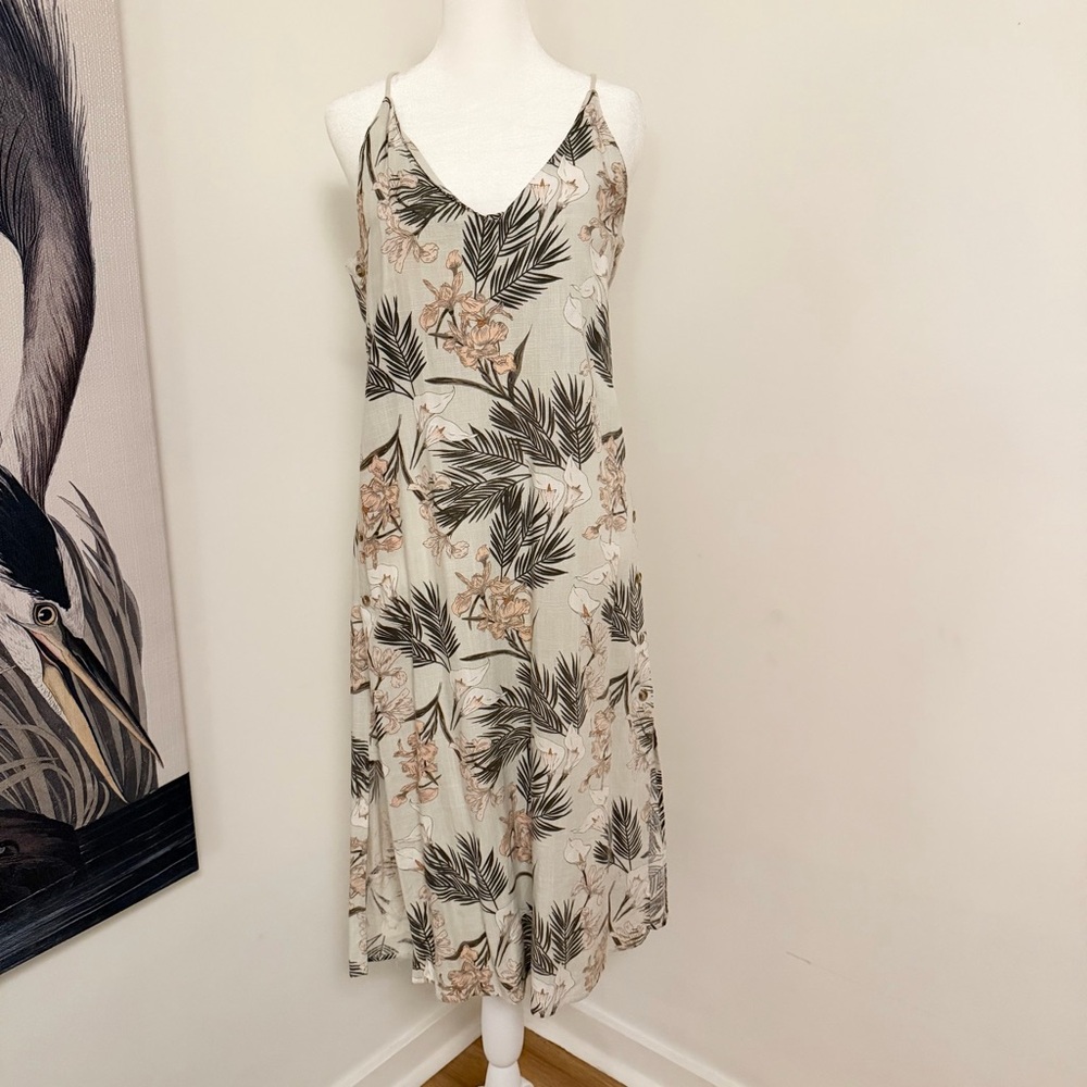 Linen Lux linen blend floral maxi dress size medium